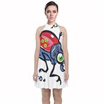 Bug Black Insect Animal Velvet Halter Neckline Dress 