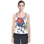 Bug Black Insect Animal Velvet Spaghetti Strap Top