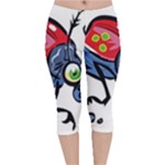 Bug Black Insect Animal Velvet Capri Leggings 