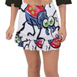 Bug Black Insect Animal Fishtail Mini Chiffon Skirt