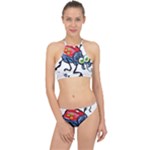 Bug Black Insect Animal Halter Bikini Set