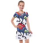 Bug Black Insect Animal Kids  Cross Web Dress