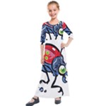 Bug Black Insect Animal Kids  Quarter Sleeve Maxi Dress