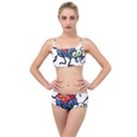 Bug Black Insect Animal Layered Top Bikini Set