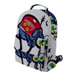Bug Black Insect Animal Flap Pocket Backpack (Large)