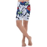 Bug Black Insect Animal Kids  Lightweight Velour Cropped Yoga Leggings