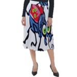 Bug Black Insect Animal Classic Velour Midi Skirt 