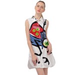 Bug Black Insect Animal Sleeveless Shirt Dress