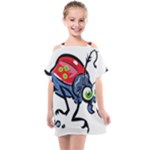 Bug Black Insect Animal Kids  One Piece Chiffon Dress