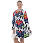 Bug Black Insect Animal All Frills Chiffon Dress