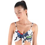 Bug Black Insect Animal Woven Tie Front Bralet