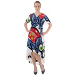Bug Black Insect Animal Front Wrap High Low Dress