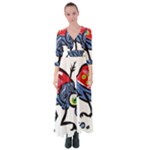 Bug Black Insect Animal Button Up Maxi Dress