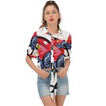 Bug Black Insect Animal Tie Front Shirt 