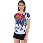 Bug Black Insect Animal Back Cut Out Sport T-Shirt