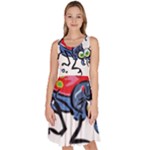 Bug Black Insect Animal Knee Length Skater Dress With Pockets