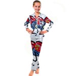 Bug Black Insect Animal Kids  Satin Long Sleeve Pajamas Set