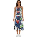 Bug Black Insect Animal Sleeveless Shoulder Straps Boho Dress