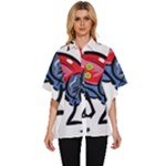 Bug Black Insect Animal Women s Batwing Button Up Shirt