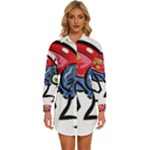 Bug Black Insect Animal Womens Long Sleeve Shirt Dress