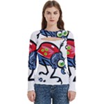 Bug Black Insect Animal Women s Cut Out Long Sleeve T-Shirt