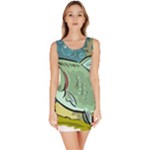 Fish Hook Worm Bait Water Hobby Bodycon Dress
