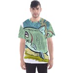 Fish Hook Worm Bait Water Hobby Men s Sport Mesh T-Shirt