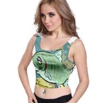 Fish Hook Worm Bait Water Hobby Crop Top
