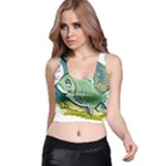 Fish Hook Worm Bait Water Hobby Racer Back Crop Top