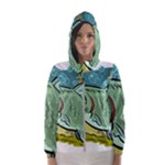 Fish Hook Worm Bait Water Hobby Women s Hooded Windbreaker