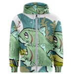 Fish Hook Worm Bait Water Hobby Men s Zipper Hoodie