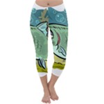Fish Hook Worm Bait Water Hobby Capri Winter Leggings 