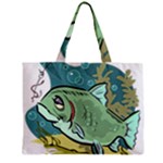 Fish Hook Worm Bait Water Hobby Zipper Mini Tote Bag