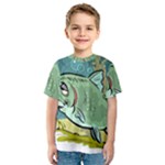 Fish Hook Worm Bait Water Hobby Kids  Sport Mesh T-Shirt