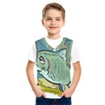 Fish Hook Worm Bait Water Hobby Kids  Basketball Tank Top