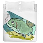 Fish Hook Worm Bait Water Hobby Duvet Cover (Queen Size)