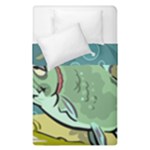 Fish Hook Worm Bait Water Hobby Duvet Cover Double Side (Single Size)