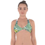 Fish Hook Worm Bait Water Hobby Halter Neck Bikini Top