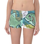 Fish Hook Worm Bait Water Hobby Reversible Boyleg Bikini Bottoms