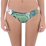 Fish Hook Worm Bait Water Hobby Reversible Hipster Bikini Bottoms
