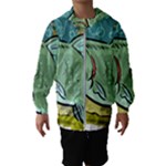 Fish Hook Worm Bait Water Hobby Kids  Hooded Windbreaker