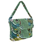 Fish Hook Worm Bait Water Hobby Buckle Messenger Bag