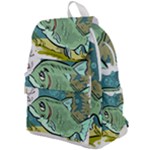 Fish Hook Worm Bait Water Hobby Top Flap Backpack