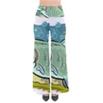 Fish Hook Worm Bait Water Hobby So Vintage Palazzo Pants