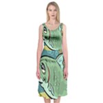 Fish Hook Worm Bait Water Hobby Midi Sleeveless Dress