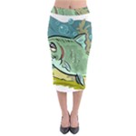 Fish Hook Worm Bait Water Hobby Midi Pencil Skirt