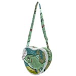 Fish Hook Worm Bait Water Hobby Heart Shoulder Bag
