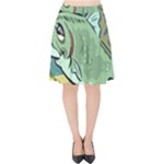Fish Hook Worm Bait Water Hobby Velvet High Waist Skirt
