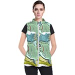 Fish Hook Worm Bait Water Hobby Women s Puffer Vest