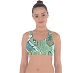 Fish Hook Worm Bait Water Hobby Cross String Back Sports Bra